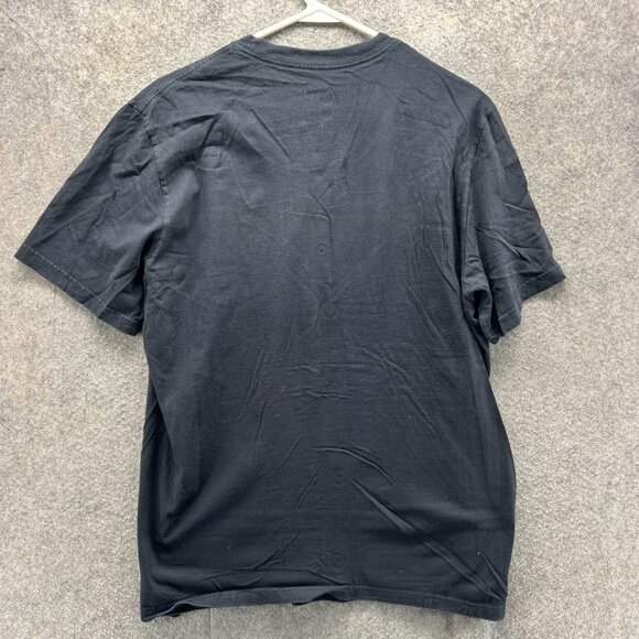 Nike Shirt Mens Large Black Red Crewneck Big Swoosh Logo Regular Fit Cotton - Picture 9 of 10